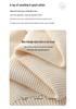 Women's Anti-Pilling 100% Cotton Sweater, Round Neck, Diagonal Block Pattern, New Style Knit, Thick Base Layer Top