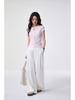Women's Elegant Tencel Lyocell Henley Short Sleeve Slim Fit Top