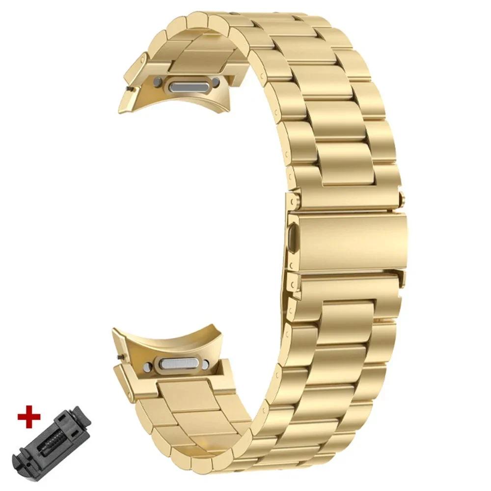 No Gaps Quick Fit Stainless Steel Strap For Samsung Galaxy Watch7 40 44MM FE/6/Classic 43 47mm Band For Watch 5Pro 45mm Bracelet