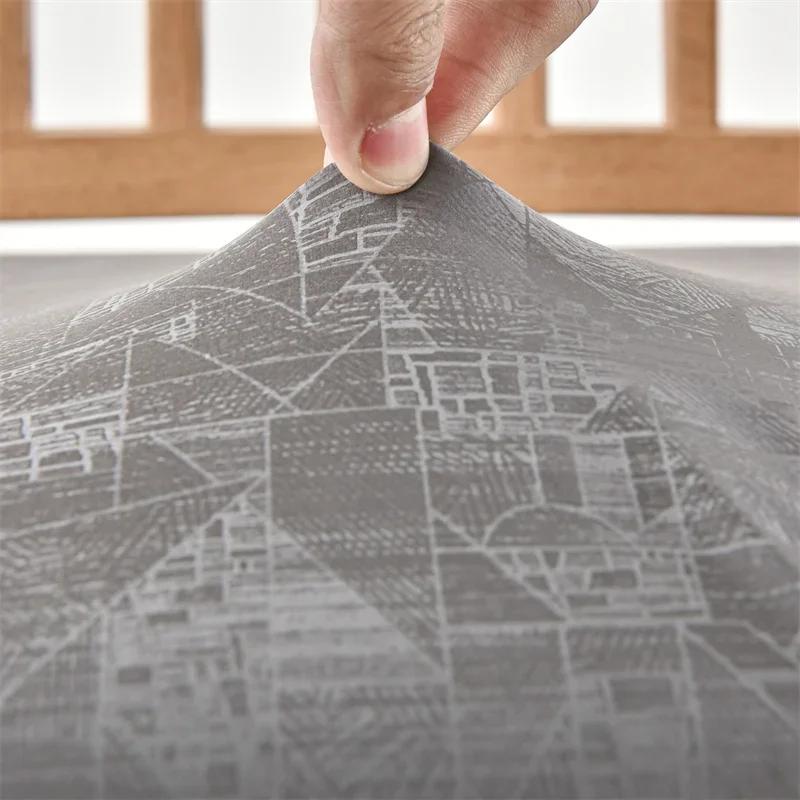1/6PCS Waterproof  PU Leather Chair Cover Removable Dining Chairs Slipcovers Elastic Chair Seat Covers for Kitchen Hotel Wedding