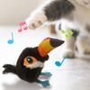 Flapping Bird Cat Toy Interactive Catnip Chirping Bird Toy Rechargeable Touch Activated Kitten Toy for Indoor Cats Exercise Pouncing Hunting