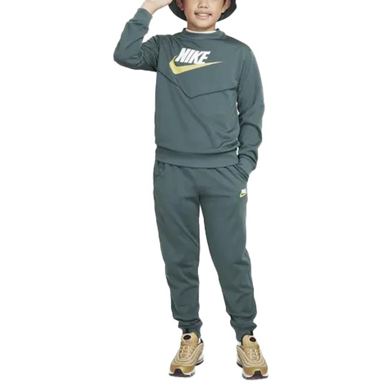 Nike Sportbekleidung Futura Fashion Bequemes Fleece-Set Kinder-Sets Grün Weiß FD3090-338