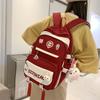 Schoolbag New Third To Sixth Grade Korean Version Ins Campus Student Contrasting Color Backpack Small Fresh Large Capacity Travel Backpack