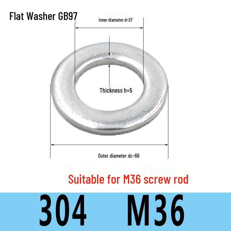 Stainless Steel Flat Washer Spacer (304/316/201) M3-M36