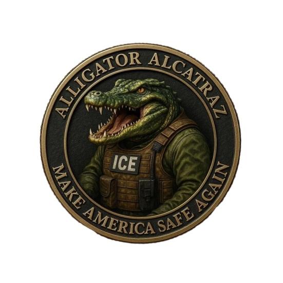Krokodýl Vězeň Mugshot Mince Florida Everglades Vězeňské Memorabilia Mince Vtipná Historie Zločinu Výzvová Mince Sběratelský Dárek pro Muže Sběratele Mincí