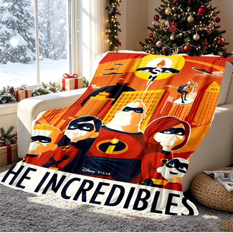 Incredibles Pattern Blanket for Home Decoration, Bed, Sofa, Car Travel, Camping, Suitable for All Seasons, Birthday Christmas Gift