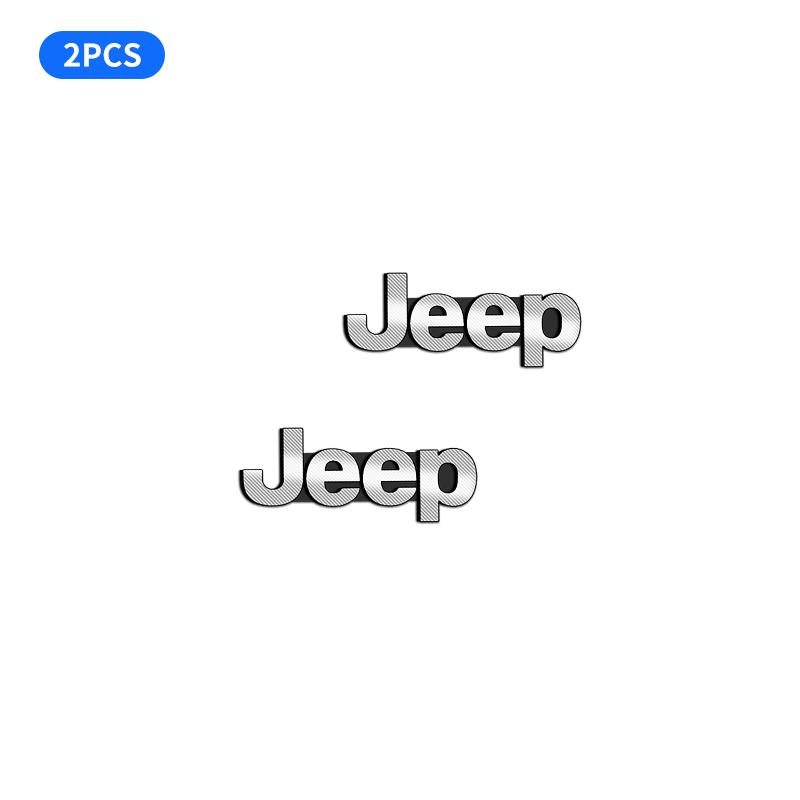 Hlpg5 2/4pcs Car Audio Decorate 3D Aluminum Badge Emblem Sticker For Jeep Grand Cherokee Wrangler Gladiator Compass Renegade Patriot