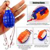 Fishing Bait Cage ABS Hard Plastic with Metal Hook Material Fishing Lure High Carbon FishhooksCage Fishing Tackle Tools