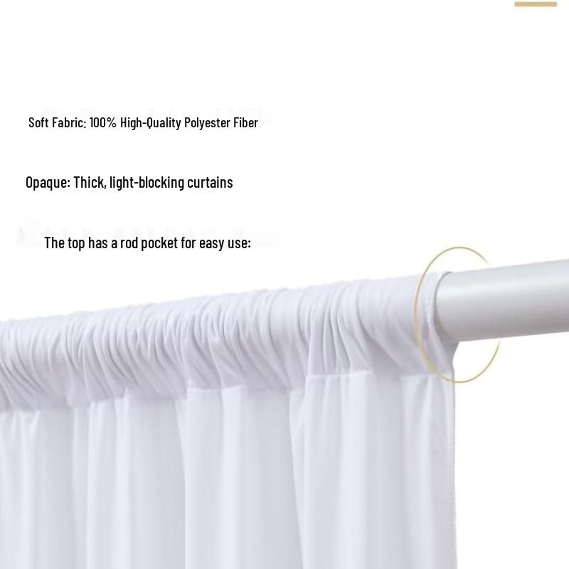 Wedding Stretch Fabric Rod Pocket Curtain for Scenic Decor