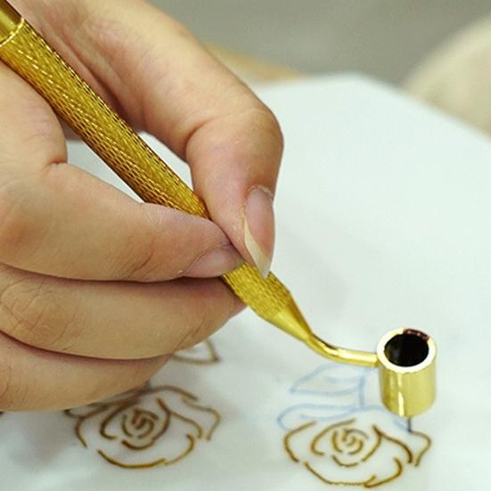 Fine Line Paint Pen Fluid Ink Applicator Pen Metal Slanting Tip Fine Line Pen Paint Applicator Pen for Rock Chips Car Scratch Repair Retouching