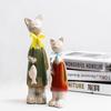 2pcs Modern Cat Figurines Ceramic Miniatures Sculpture Creative Animal Art Statues  Prop