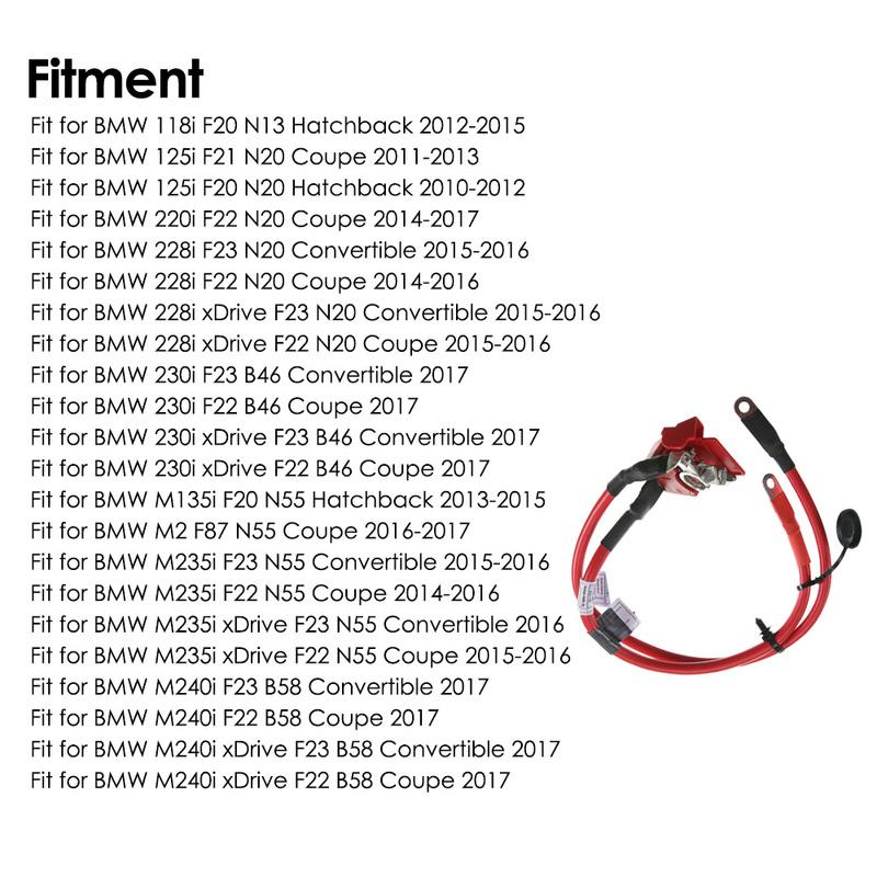 1pc Car Battery Fuse Cable Positive Battery Cable For BMW F20 F21 F22 F23 118i 220i 228i F87 M2 61129253111, 61 12 9 253 111