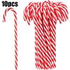 20Pcs Xmas Candy Canes Pendant Acrylic Xmas Tree Twisted Crutch Hanging Ornament Happy New Year Christmas Party Home Decoration
