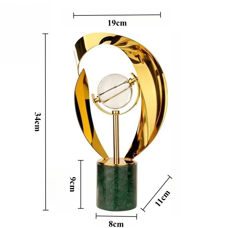 Художественные скульптуры Светлая роскошь Металлические скульптуры Эстетичные Эстетичные Креативные Настольные часы Дизайн Домашнее украшение Орнамент