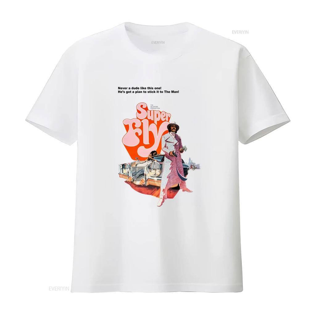 Super Fly T Shirt Classic Movie Retro Style Superfly Vintage Design Fashionable Vintage Washed Unisex Soft Homme Streetwear