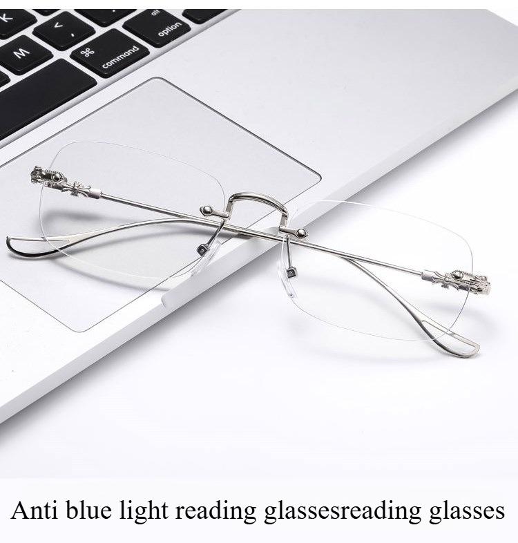 Fashionable Frameless Anti Blue Light Reading Glasses, High-quality Personalized and Simple Reading Glasses