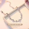 925 Silver Heart Shaped Bracelet For Women Retro Korean Versatile Zircon Charm Bracelets Party Jewelry Gifts
