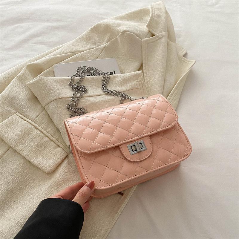 

Популярная в этом году модная сумка с бриллиантами 2025 новая персонализированная сумка-мессенджер женская трендовая модная портативная на плечо маленькая квадратная сумка розовый