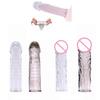 Penis Enlargement Sleeve Reuseable Condoms Sex Toys for Men Delay Ejaculation Penis Extender Extension Intimate Goods