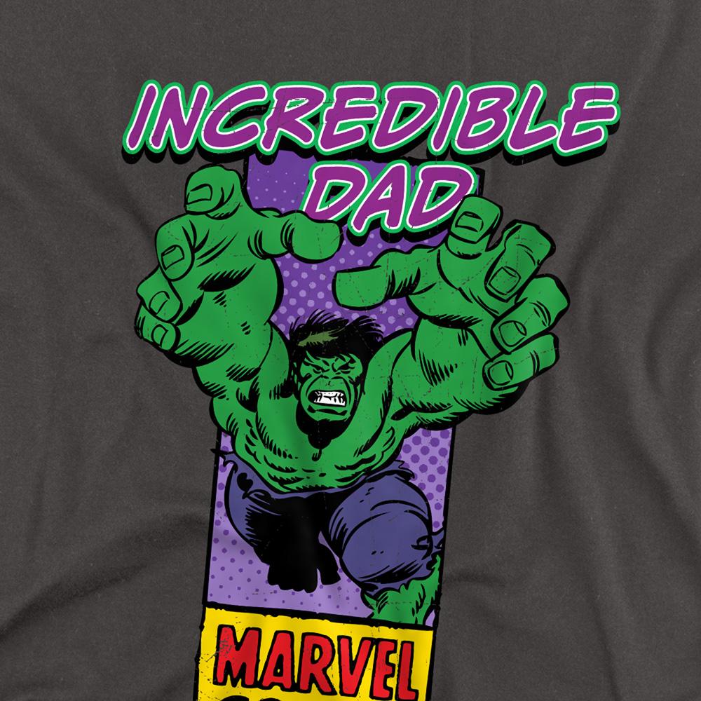 Marvel Comics Mens Incredible Dad Hulk Corner Box Fathers Day T-Shirt