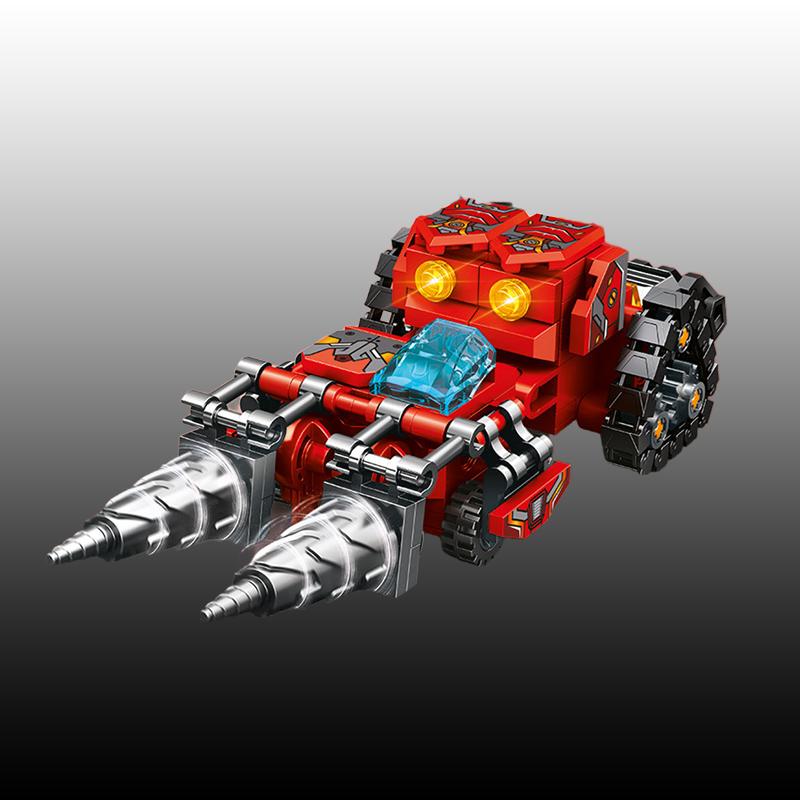 Ungiftige Sembo 4-in-1 God Of War Verwandlungs-Mech Bausteine Moc Ingenieurfahrzeug Modelle Kombinierbare Roboter-Montage Bausteine Spielzeug Geschenke