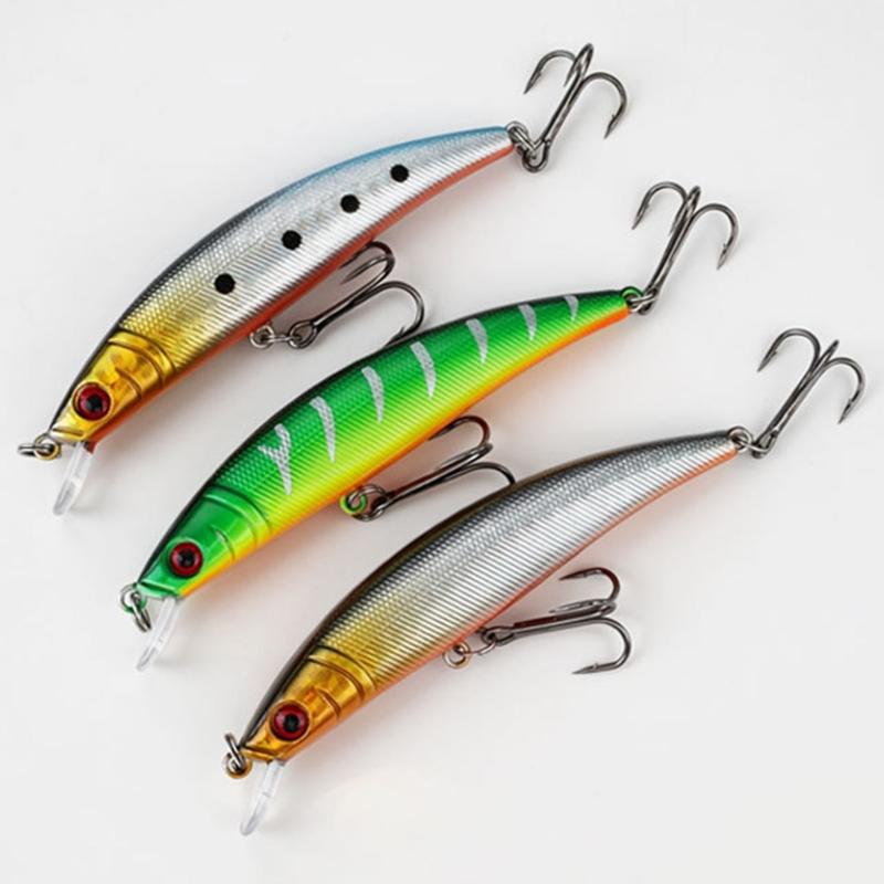 Jerkbait Fishing Tackle Set for Stream Casting and Shallow Water Use, 5 Piece 88 Mm Artificial Baits Fishing Lures with Fish Eye Detail