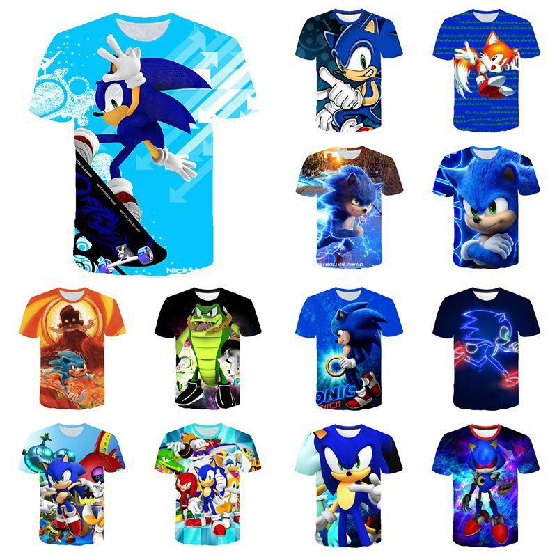 Stylish Sonic The Hedgehog Kids T-shirt With Colorful Cartoon Design For Boys And Girls