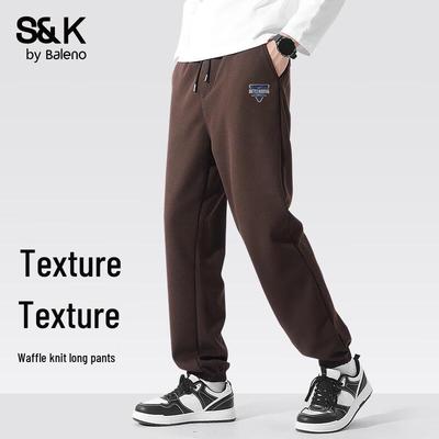 Baleno Men's S&K Waffle Knit Jogger Pants