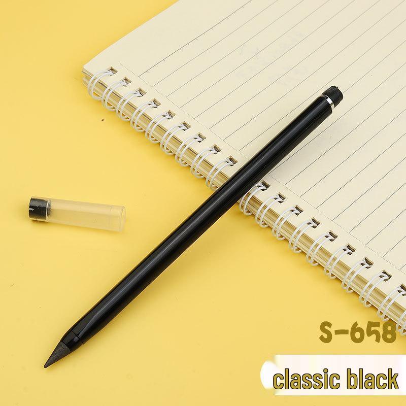 Black Tech Eternal Pencil: No Sharpening, No Ink, Break-Resistant Lead, Posture-Correcting Drawing Tool