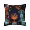 Coraline Tim Burton Pillow Case the Secret Door Fantasy Cushion Cover Custom Zipper Decor Pillowcase for Sofa 18