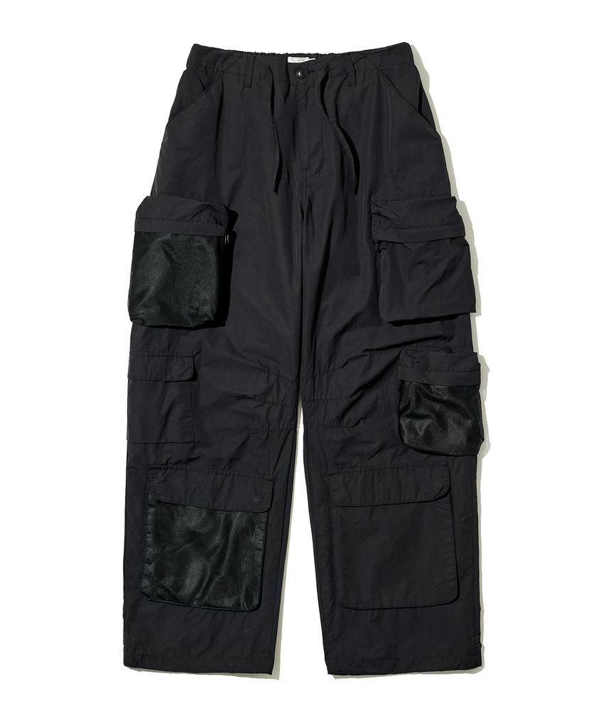 BIG UNION Mesh Cargo Pants / Black