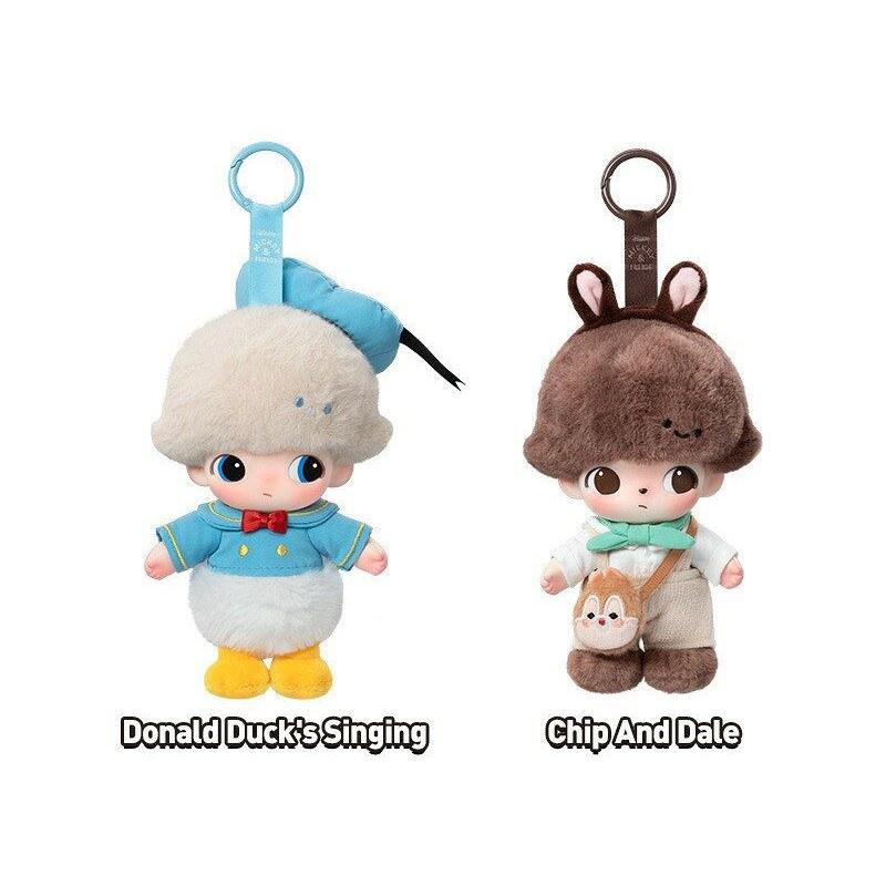 DIMOO WORLD DISNEY Series Plush KeychainPeace Doll Toy Gachapon Sofubi Figure Key Holder Blind Gift Support Activity Pop Mart