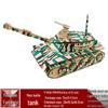 Handmade 3D Wooden Military Tank Model Puzzle for Children