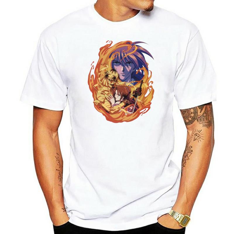 Cotton T-shirt Brand Rurouni Kenshin Shishio Arc Fire Art Men'S (Woman'S Available) T Shirt Bla