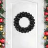 Christmas Ball Wreaths 2 pcs Black 33 x 33 x 7 cm Polystyrene
