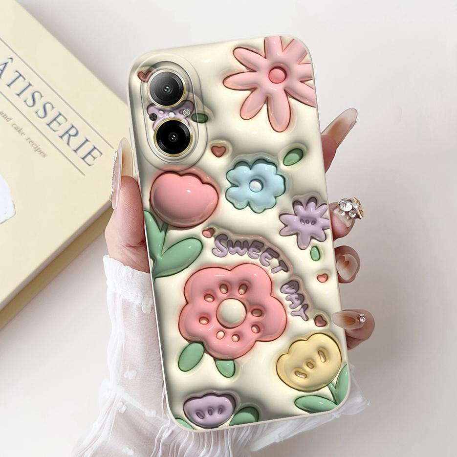 For Realme C67 4G Case RMX3890 Cute Panda Cartoon Cover Anti-Drop Phone Case For Realme C67 RealmeC67 4G Back Covers Soft Fundas