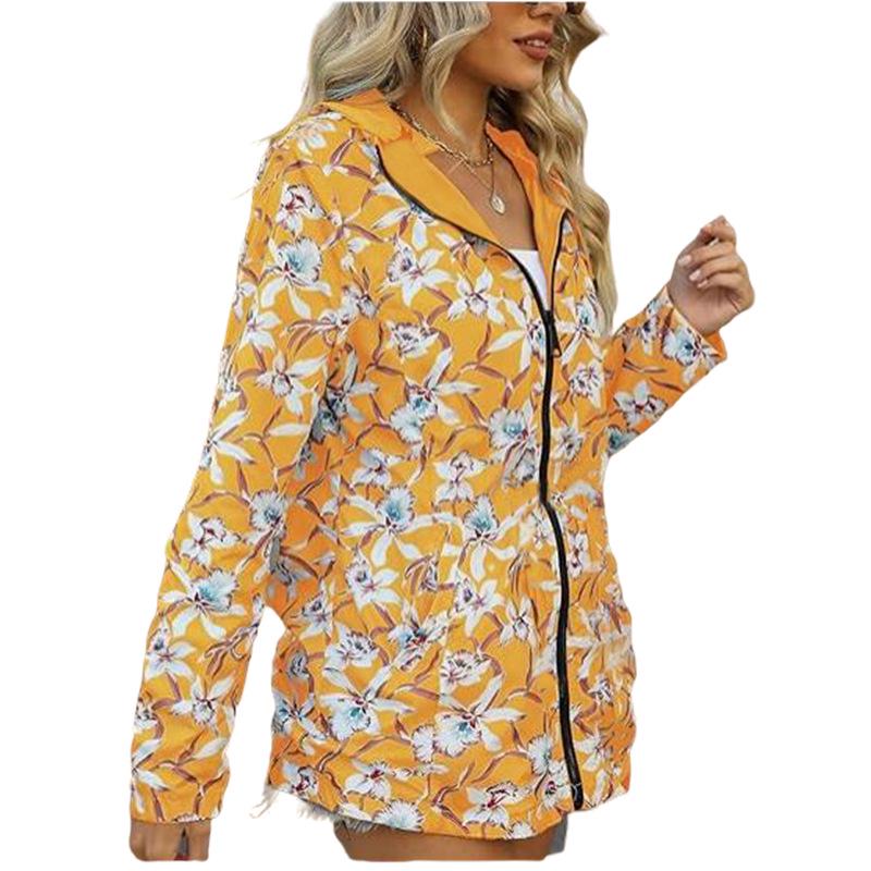 Giacca a Vento da Donna Reversibile Autunno 2024 con Stampa e Zip - Giacca Moda Coreana Giapponese
