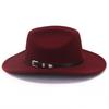 Chapeau de Cowboy Western Vintage avec Ceinture Noire Chapeau Fedora en Feutre pour Homme Chapeau Jazz Cowgirl Cloche Église Sombrero Hombre Casquettes