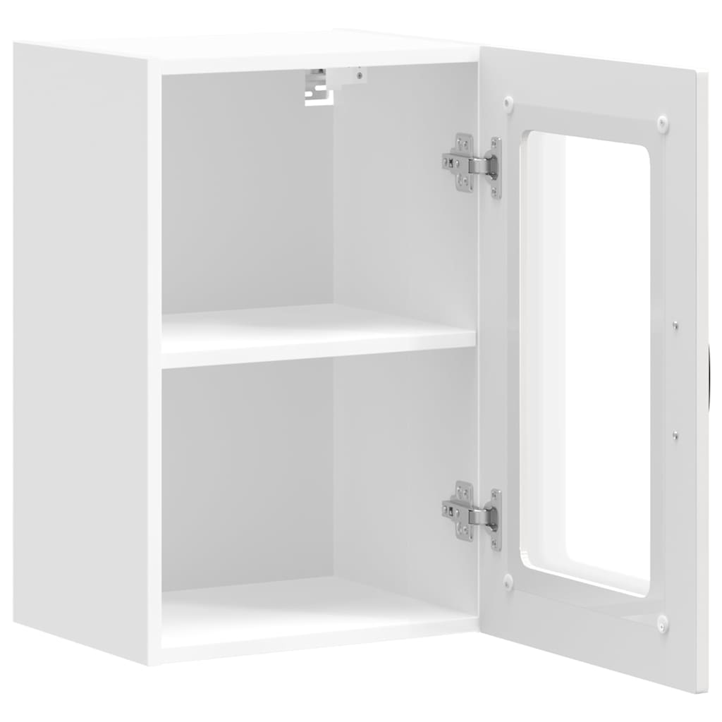 Vidaxl Kitchen Wall Cabinet with Glass Door, Kalmar, White