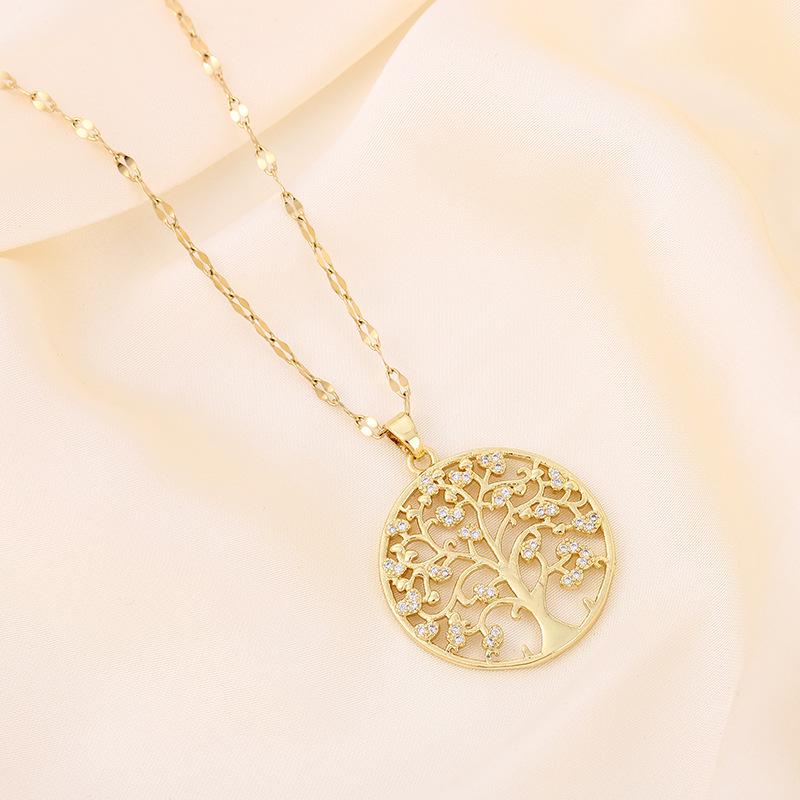 

Ожерелье из нержавеющей стали с подвеской «Дерево жизни» в европейском и американском стиле