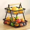 2/3 Tier Countertop Fruit Basket,Portable Fruit Bowle Basket for Kitchen Organizer Storage, Fruits Vegetable Bread Snacks Basket
