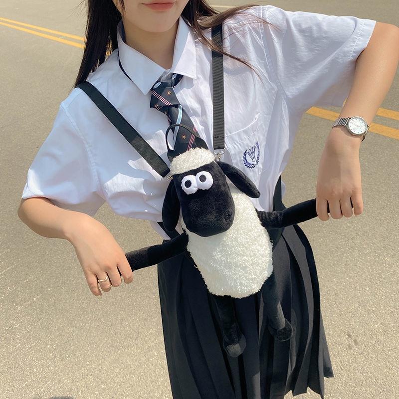Cute Sheep Plush Backpack For Daily Use