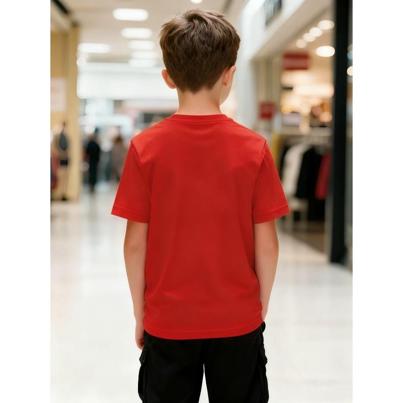 Boys Crewneck Short Sleeve Tee, Full Singing Monster Game Character Print