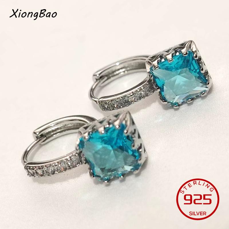Luxury Shine Stamp 925 Sterling Silver Post Gold Plated Earrings Inlaid Boutique White Zircon Women Hook Drop Earrings Gift