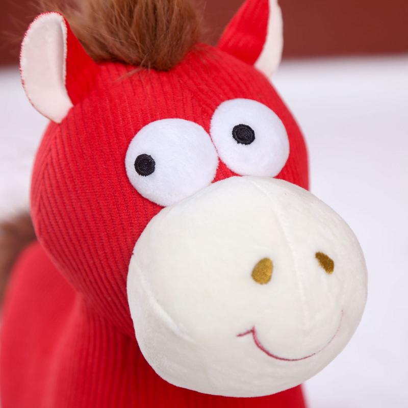 1Pcs Cartoon Anime Cute Pillow 22/28Cm Simulation Pony Doll Zodiac Horse Year Mascot Stuffed Plush Toy Children'S Birthday Gift