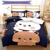 3pcs Bubu and Dudu2 Pattern Bedding Set Duvet Cover Set Includes Duvet Cover &pillowcases, Perfect All Season Bedroom Decoration & Gift