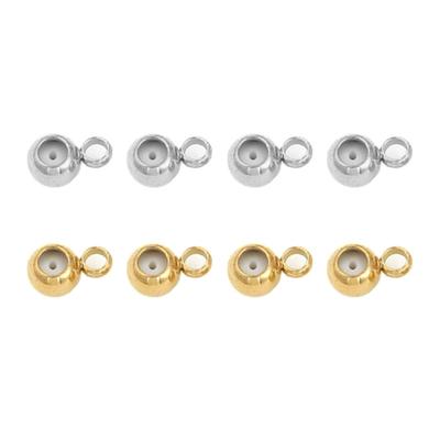 Set of 20 Silicone Plug Stopper Bead Spacer Beads for Necklaces and Bracelets Stainless Steel Jewelry Positioning Beads