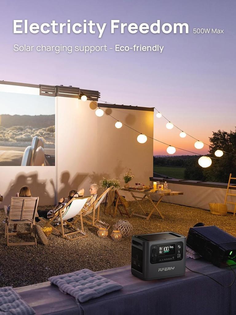 AFERIY P110-D Portable Power Station, 1200W AC Output, 960Wh LiFePO4 Battery, 12 Outputs, 10ms UPS Emergency Power, for Camping, Outdoor