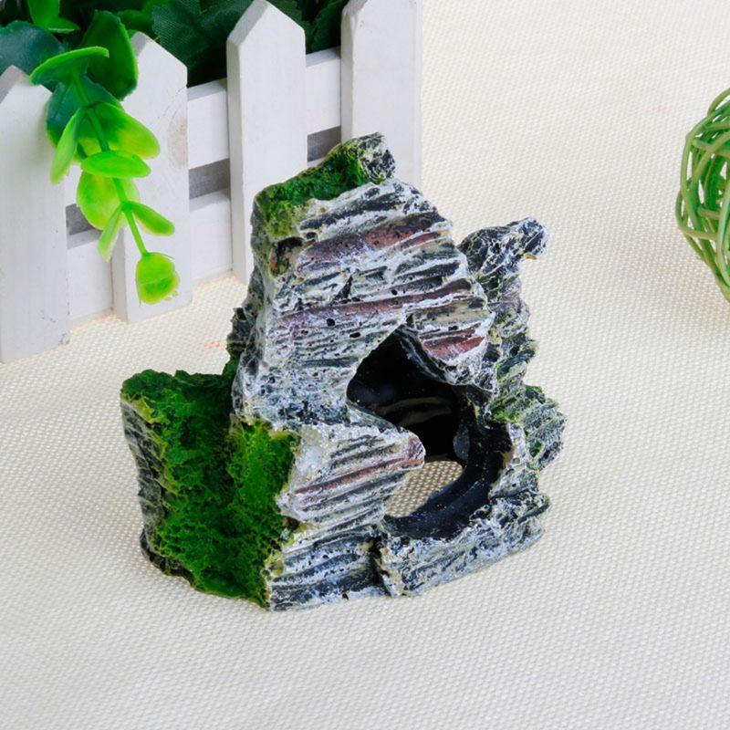 Aquarium Rock Mountain Stone Cave Fish for Tank Decorations Landscape Accessorie