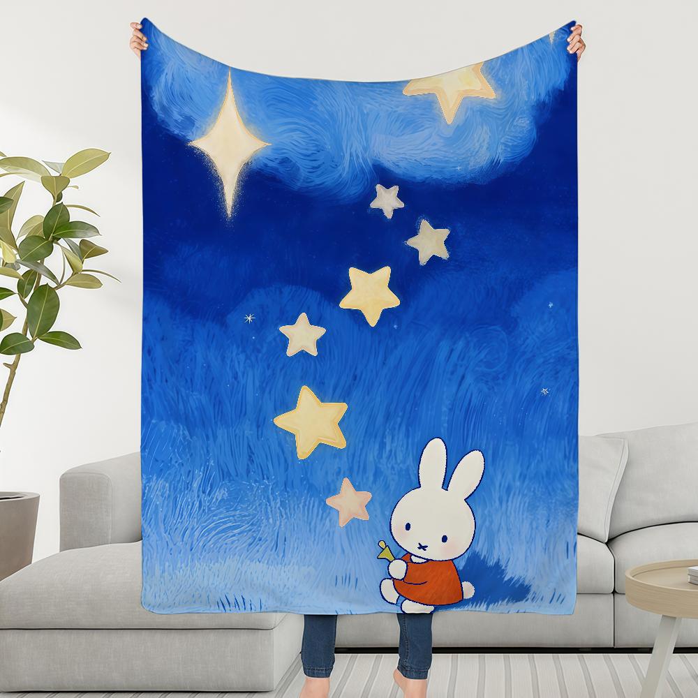 M-MiffyS-ES Cartoon Cute Blanket Soft Warm Furry Throw Super Kids Toys Bed Sofa Car Cradle